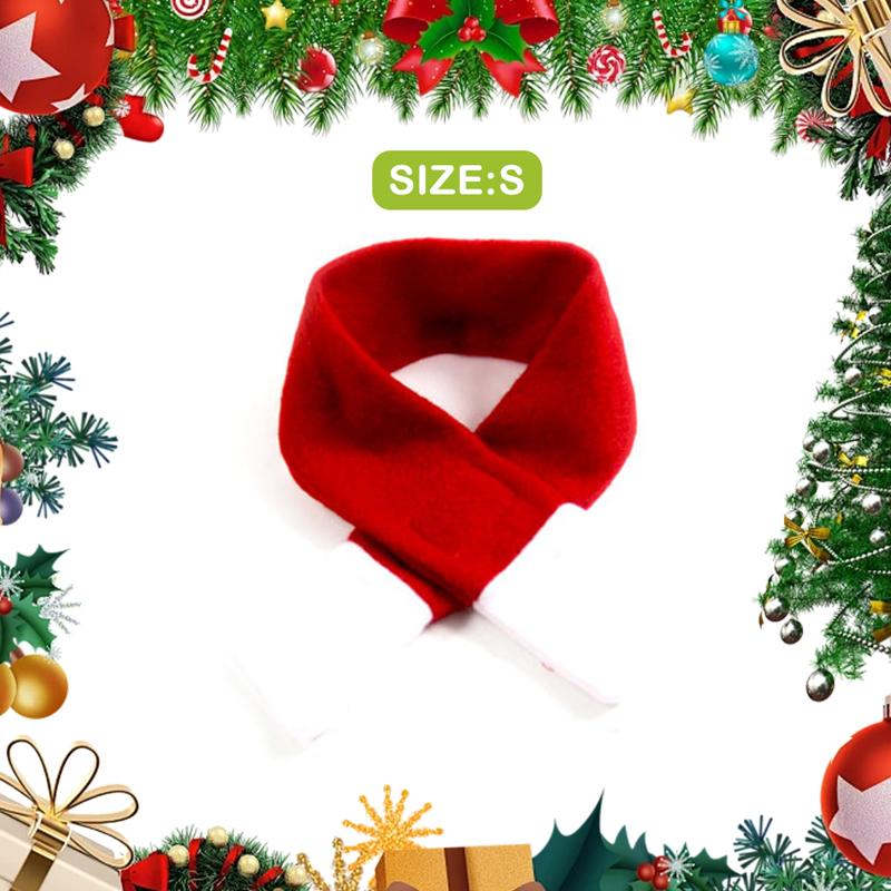Cat Dog Christmas Costume Santa Hat With Scarf &Small Dogs - Funny Santa Hat And Scarf Outfit For Holiday Photos