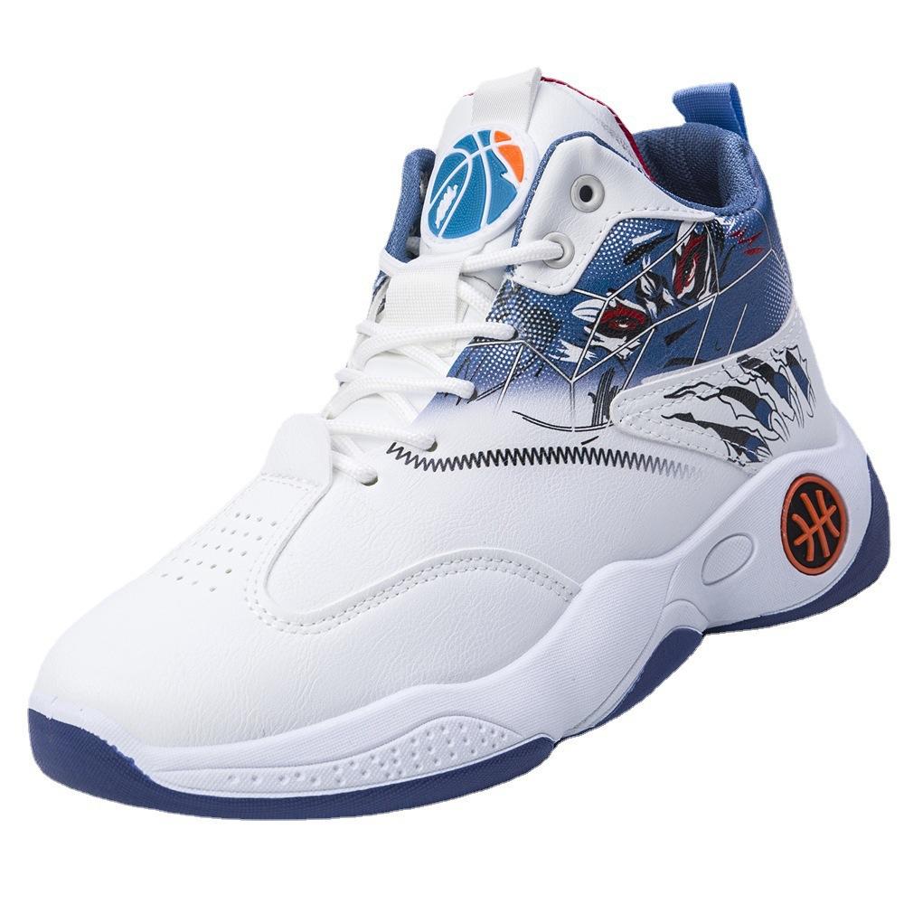 Foreign trade spring new light and breathable middle help basketball shoes youth running shoes platform sports men's shoes