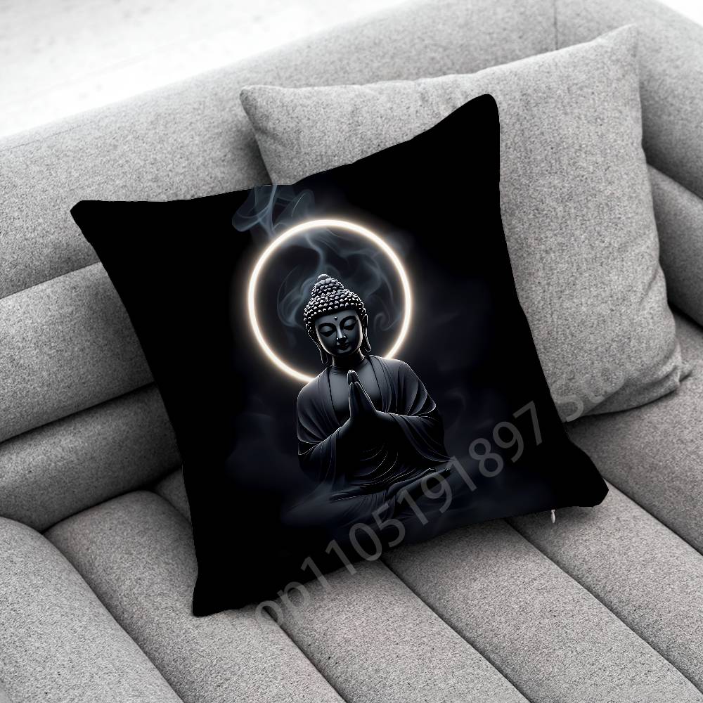Indie Budda Buddyzm Poszewka na poduszkę dekoracyjną Na 50cm 40cm 55cm 45*45cm 30cm Kwadratowa Poszewka na poduszkę do sypialni