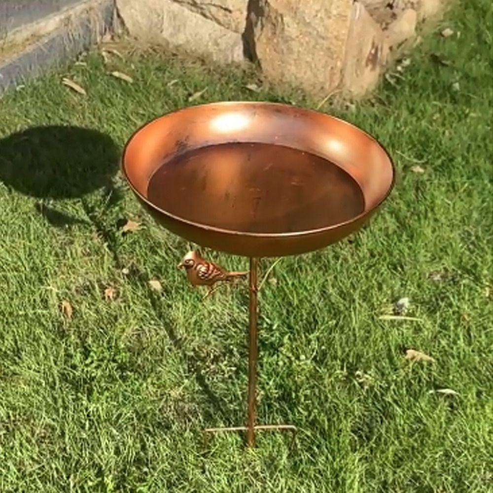 Rostfreier Hoher Vogelfutterspender Bodenstecker Eisen Vogelfutterschale Garten Vogelbad Hof