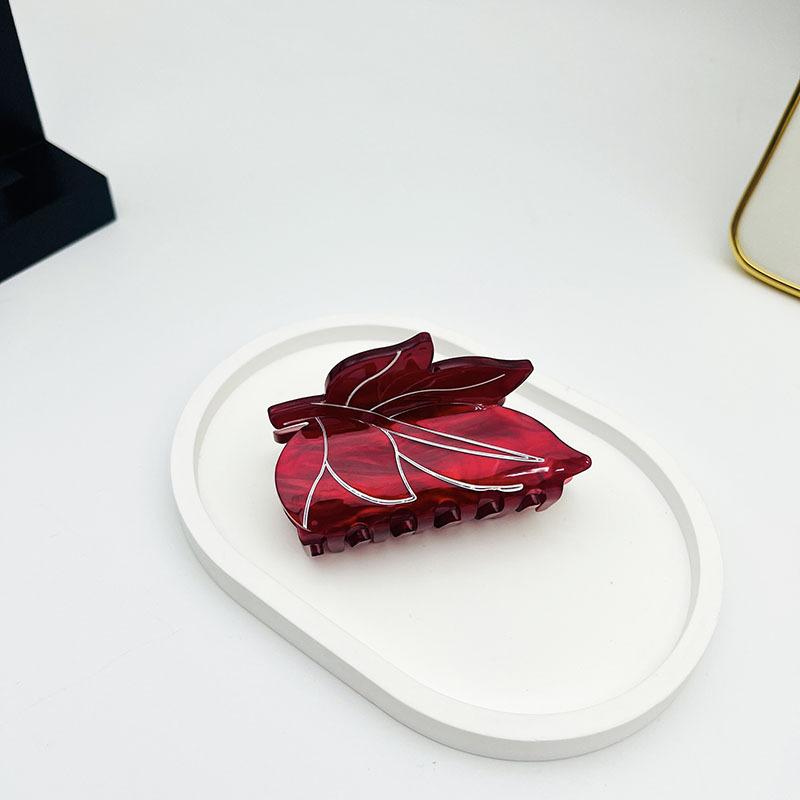 1pc New Maple Leaf Claw, Internet Celebrity, Rural Style, Cute, Sweet, Elegant, Versatile, Shark Clip Hairpin