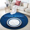 Custom Name,Leicester City pattern round rug,Carpet Rug for Living Room Bedroom Playroom ,Non-slip Floor Mat,Holiday Gifts and Birthday Gifts.