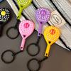 Exquisite Mini Tennis Racket Keychain Pendant - Trendy Sports Bag Charm Gift