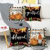 Autumn Pumpkin Sofa Pillow Cover Cushion Living Room Bedroom Bay Window Bedside Letter Cushion Cover