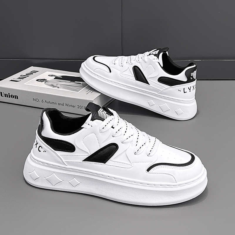 Fashion White Thick Bottom White Shoes Woman Heel Fashion Shoes Woman Shoes Woman Wide Heel Sneakers Sport Super Deals Model