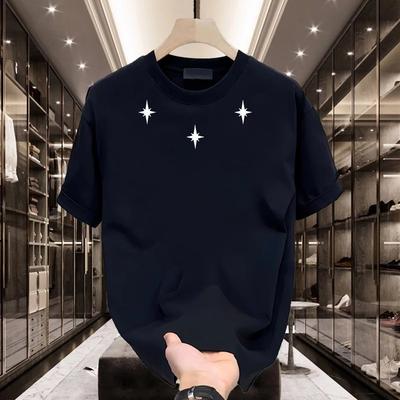 Damskie męskie bawełniane koszulki z okrągłym dekoltem i krótkim rękawem z nadrukiem casualowe t-shirty