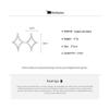 Light Luxury Zircon Star Earrings for Women Girls Fashion Crystal Four Pointed Star Earrings Party Wedding Jewelry Accessories