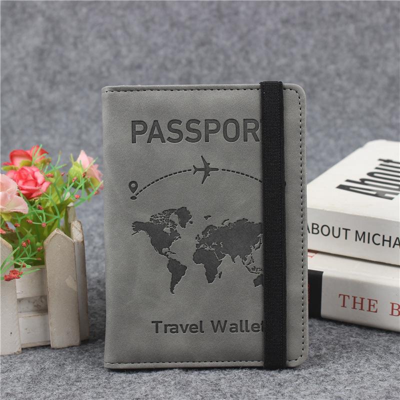 Designer Personalisierter Kartenhalter Reisedokumentenhalter für Reisen Geschäft Elastisches Band Passhülle