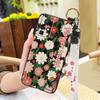 Phone Holder Kickstand Phone Case For infinix Zero X/X Pro/X6811/X6811B Silicone Ring Anti-dust Flower Oil Painting