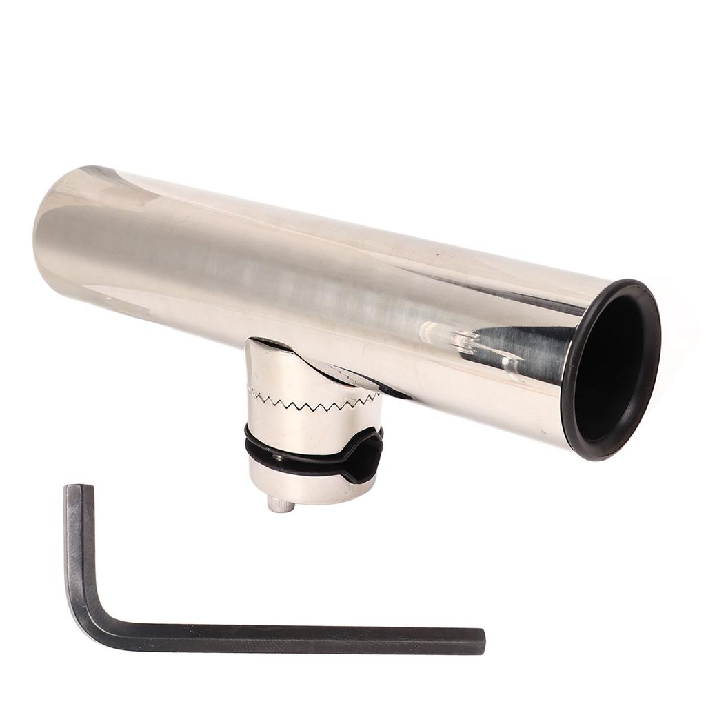 Marine Fishing Bracket 316 Stainless Steel Adjustable Polished Fit for 3 4in to 1in Rails