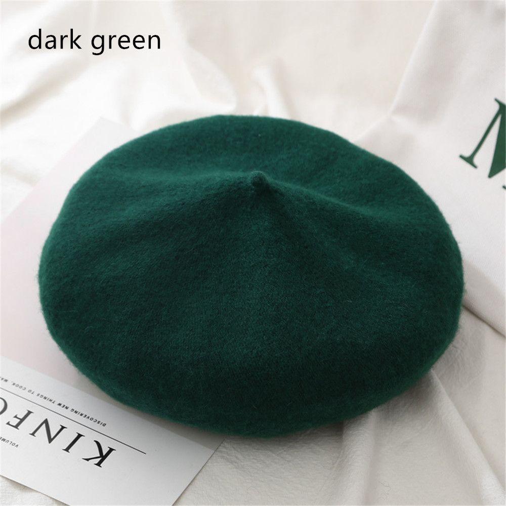 Wool Beret Hats Women Winter French Hat Girls Solid Color Fashion Autumn Winter Beret Hat For Women Flat Cap Hat Felt Berets