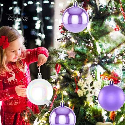 24 Stücke 6 cm Weihnachtskugel Weihnachtsbaum Dekoration Ornamente Weihnachtsbaum Urlaub Hochzeit Dekoration