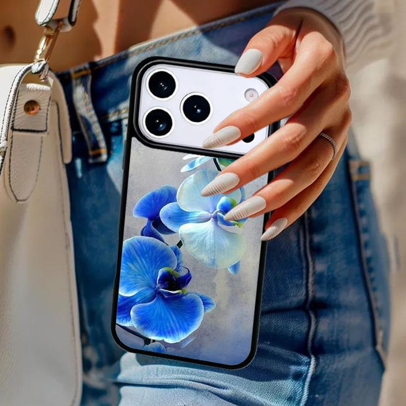Orchid Flowers Colorful Phone Case For iPhone 17 Air 14 15 13 12 Max Cover For Apple 16e 11 Pro Max Plus Coque