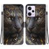 Handmade PU Leather Flip Case for Redmi Note 12 Pro/Xiaomi Poco X5 Pro Anti-Slip Shockproof Cover with Wrist Strap & Heart/Rose Cat Designs