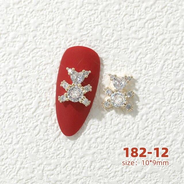 10 bucăți Fluture Zircon Decor unghii Bijuterii Zircon Cristal Perle Pandantiv Manichiura Strass de înaltă calitate Accesorii