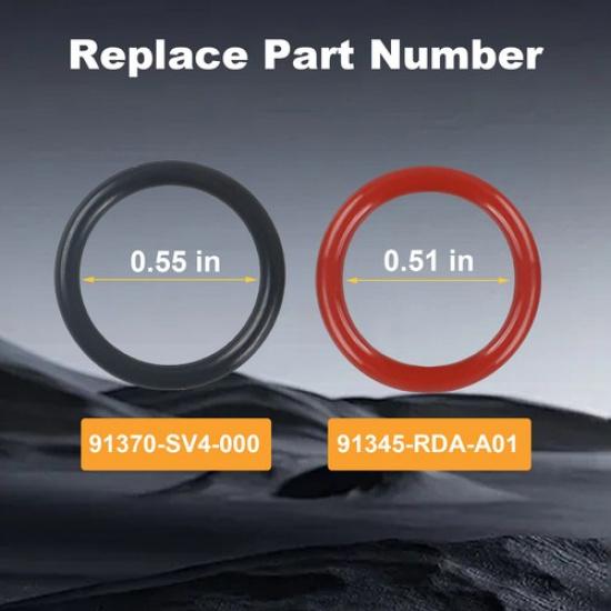 2Pcs Power Steering Pump Rubber Inlet & Outlet O-Ring Seals for RL Acura