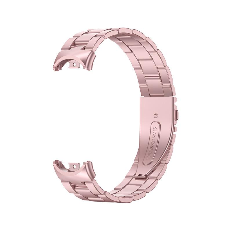Metal Band For Xiaomi Mi Band 9 Watchband Stainless Steel Slim Business Strap For Xiaomi Band 8 Sport Bracelet Accessories