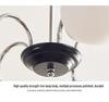 French Cream Bauhaus Chandelier: Retro Light for Living Room & Bedroom