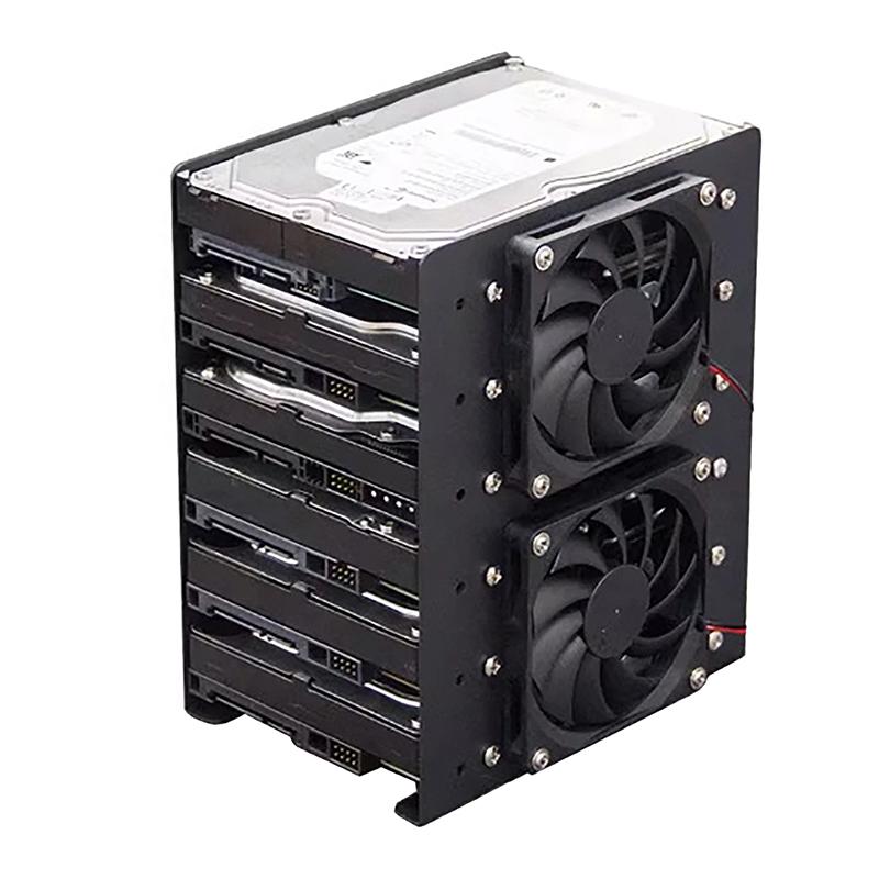 Chassis Built-In 4F Mechanical Hard Disk Bracket Metal 4X3.5 Hard Disk Superimposed Expansion Fan Cooling For Pc Case