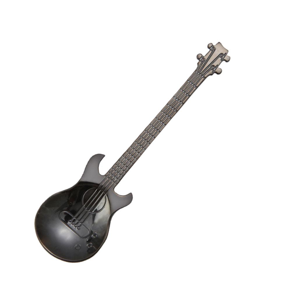 Guitar Coffee Spoon Set Stainless Steel Dessert Ice Cream Spoon Tea Spoon