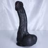 Realistic Black Dildo, Huge Thick Silicone Penis with Strong Suction Cup, Flexible Curved Design, Lifelike Texture, Adult Toy for Women & Couples