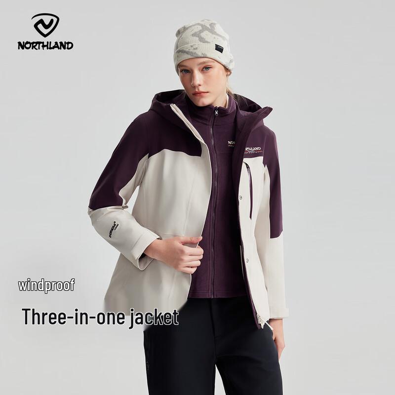 Nuoshilan Women's 3-in-1 Fleece-Lined Outdoor Jacket NWJFH2608S