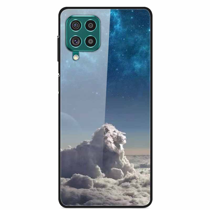 For Samsung M32 Case Tempered Glass Hard Back Cover Case For Samsung Galaxy A12 A22 M32 Phone Case Cover M 32 A 22 Funda Coque