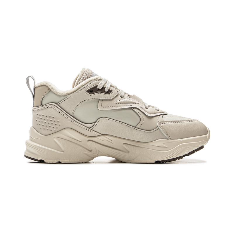 New LiNing Breathable And Slip Resistant Low Top Casual Shoes Women's Gray White AGCU536-1