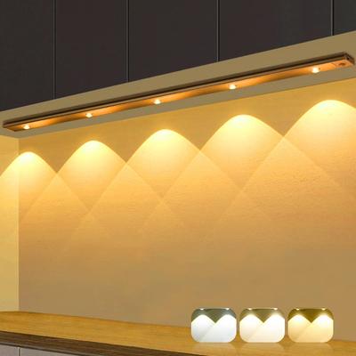 HAIKUSOUBI Motion Sensor Light, Ambient Light, Kitchen Light, LED Light, 80cm, Indoor, Bar Light, Light Sensor, USB Rechargeable, Three Color