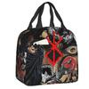 Custom Classic Anime B-Bereserks Hot Logo Insulated Lunch Bags for School Office Waterproof Thermal Cooler Bento Box Women Kids