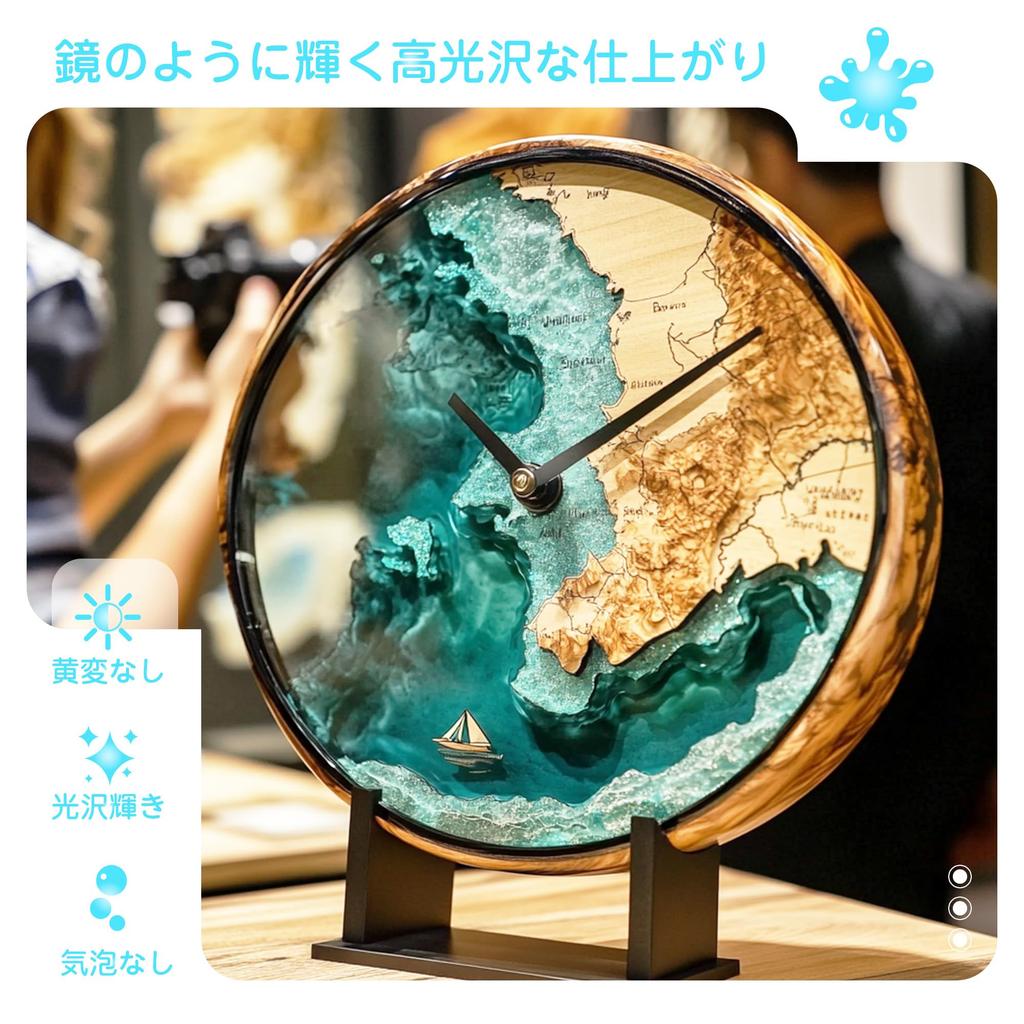 ProKKUV Epoxy Resin, Two-Part, Large Capacity, Slow-Cure, Highly Transparent, Resistant to Yellowing, Natural Cure, Two-Part Wood Resin, Coating Resin