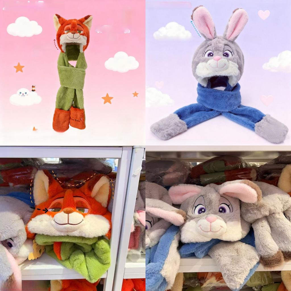 Fuchs Plüschtier Hut Schal Handschuhe Set Für Winterliche Wärme Und Cosplay