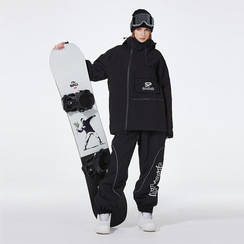 Herren- und Damen-Skianzug Outdoor Winter Warm Snowboardanzug Wasserdicht Winddicht Skijacke und Hose Set Übergröße Atmungsaktiv Isoliert Schneeanzug