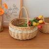 Fruit Bread Basket Breathable Rattan Basket Vegetable Storage Serving Basket for Wedding Home Party Photography
