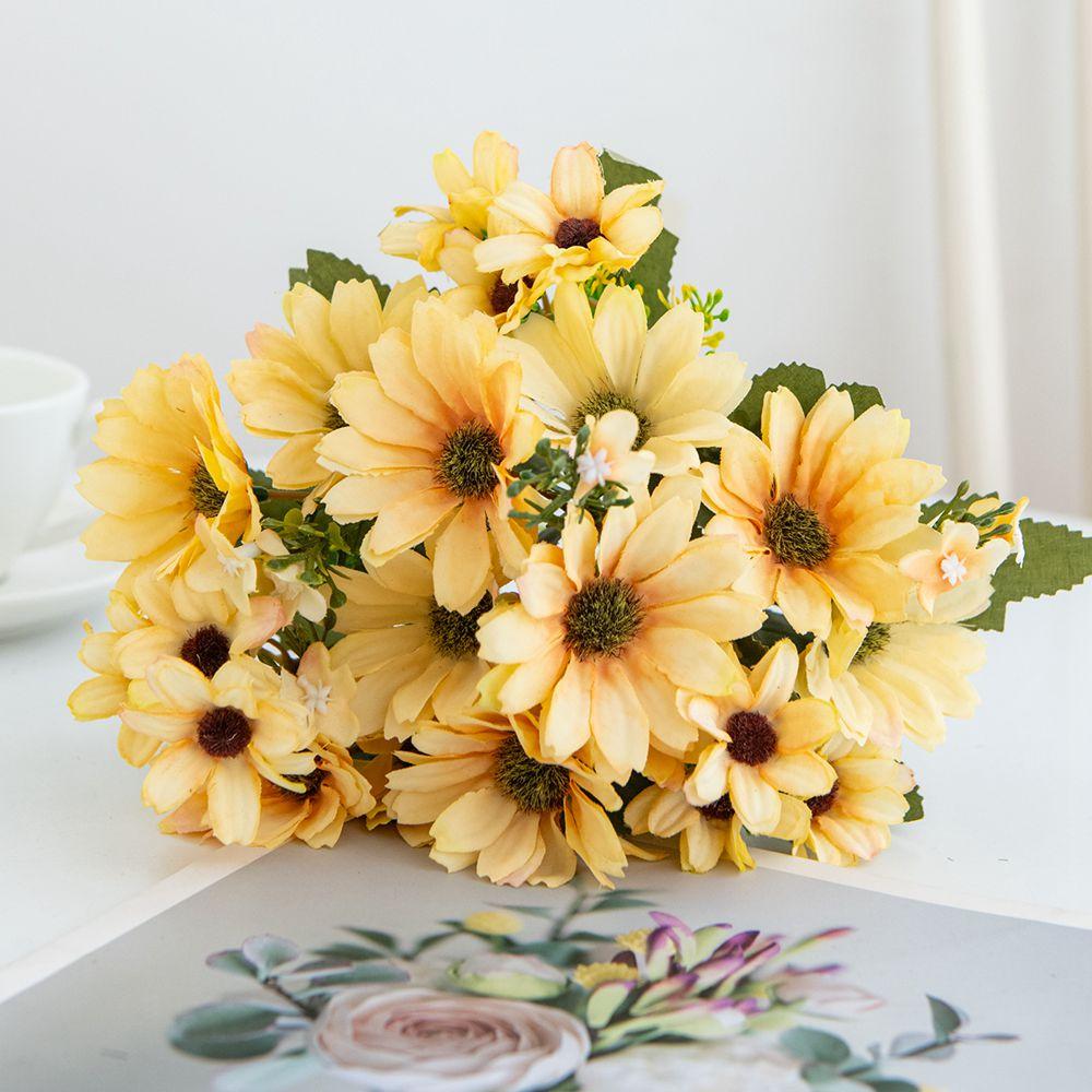 1/3pcs Silk Artificial Flower Daisy Christmas Wedding Bridalbouquet Home Vase Outdoor Garden Bonsai Festival DIY Gift Decoration