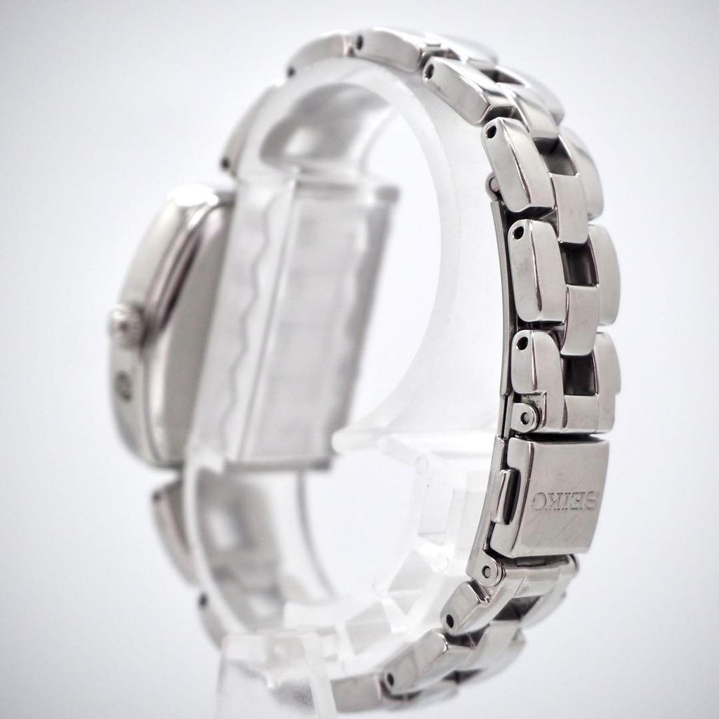 [USED] 406 SEIKO Radio-Controlled Solar Watch, Tonneau, Clear Blue, Women's