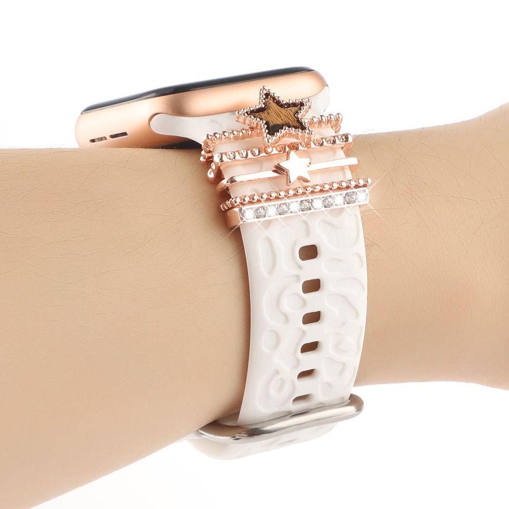Bracelet de montre en diamant, breloques de ceinture, anneau décoratif pour iwatch, accessoires