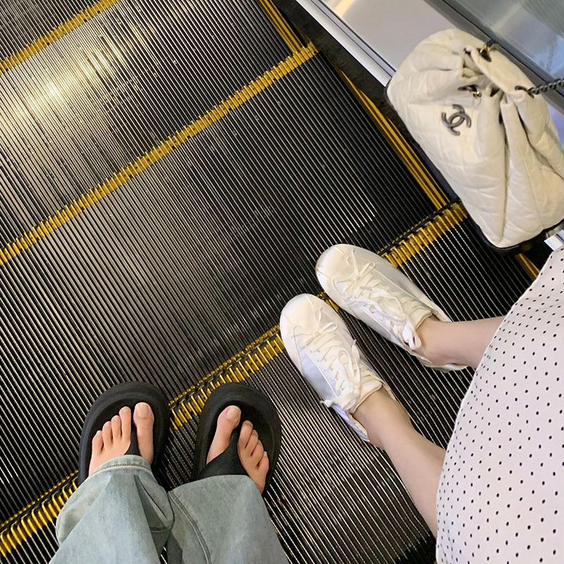 

Spot sheepskin version Su Yinyin round head satin bow soft-soled ballet shoes casual moral training shoes women s Forrest Gump shoes 40