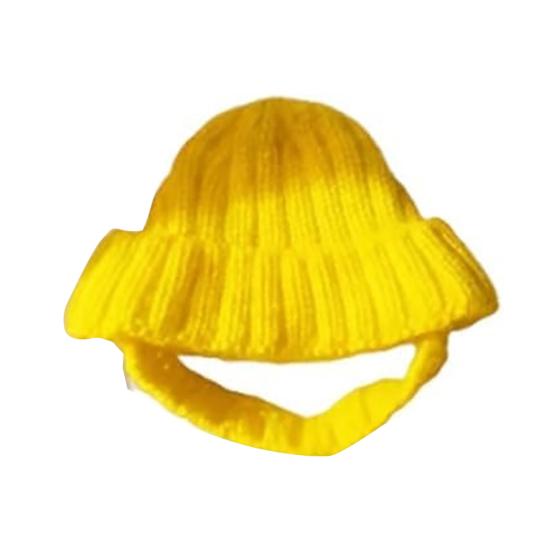 Knit Dog Hat with Ear Flaps Cozy Stretchy Pet Warm Winter Hat Cute Puppy Ear Warmer Headband for Cold Weather