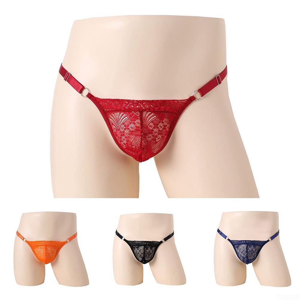 Underwear Lace Thongs Briefs Bulge Pouch G-String Low Waist