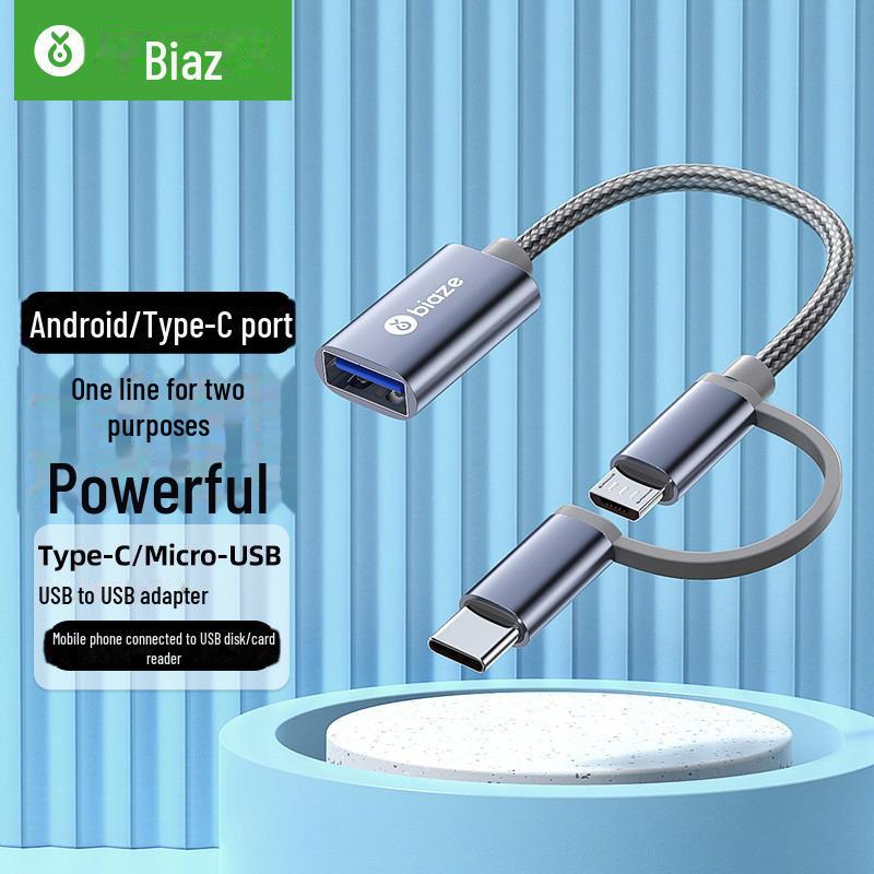 Kabelový adaptér Biaz Type-C na USB OTG pro zařízení Android a počítače