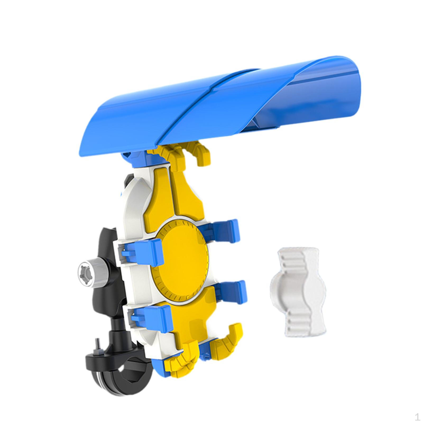 Motorcycle Phone Holder Clip Sturdy for Smartphone Stable Blue handlebar