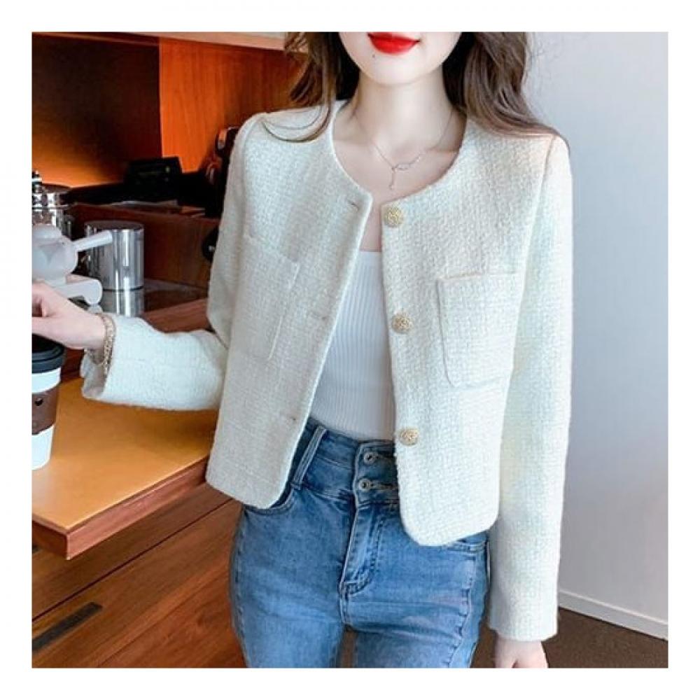 Navava Women Clean Chic Crop Long Sleeve Suit Cardigan Nc195