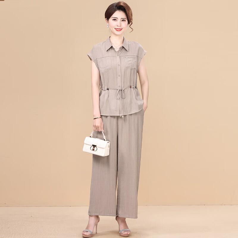 XUEXI Elegant Women s Summer Shirt Set 2XL