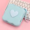 Portable Zipper Bag 3D Love Heart Pocket Pouch Fashion Storage Bags  Headphone Data Cable