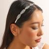 Thin Headband for Women Rhinestone Hair Accessory Slim Sparkle Bridal Wedding Daily Wear Elegant Headpiece