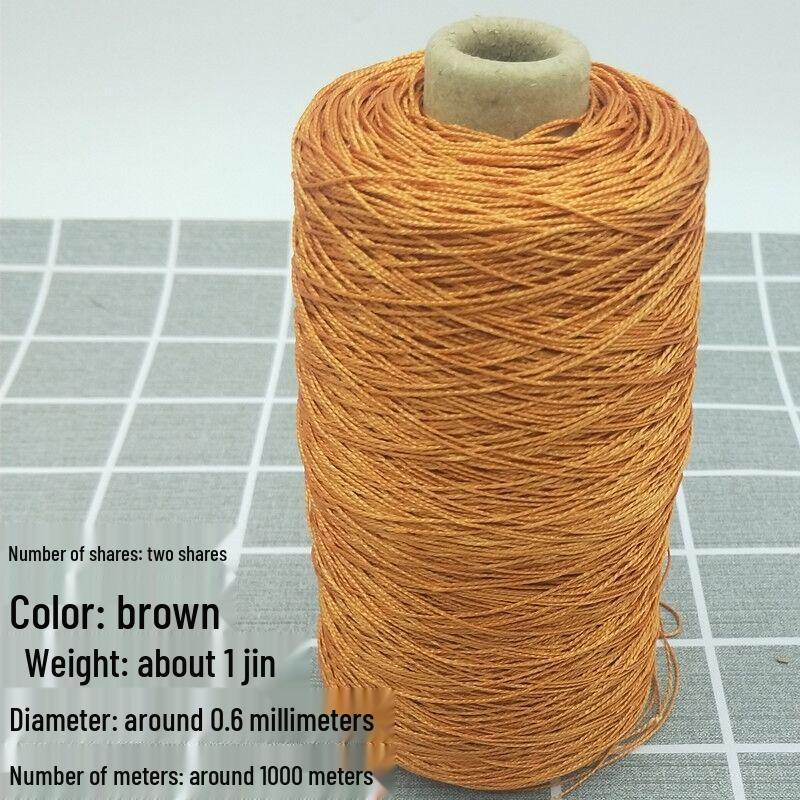 Waxed Nylon Shoe & Tire Repair Thread - Black and White Cobbler's Hand-Sewing Thread