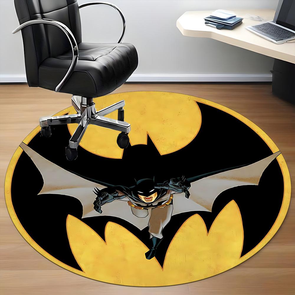 1pc Batman Office Round Area Rug, Under Office Chairs Bedroom Living Room Home Decor, Room Deco, Available in Various Sizes