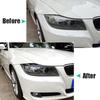 ABS Headlight Eyebrows Gloss Black Headlamp Hood Stickers for BMW 3 Series E90 E91 2005-2012
