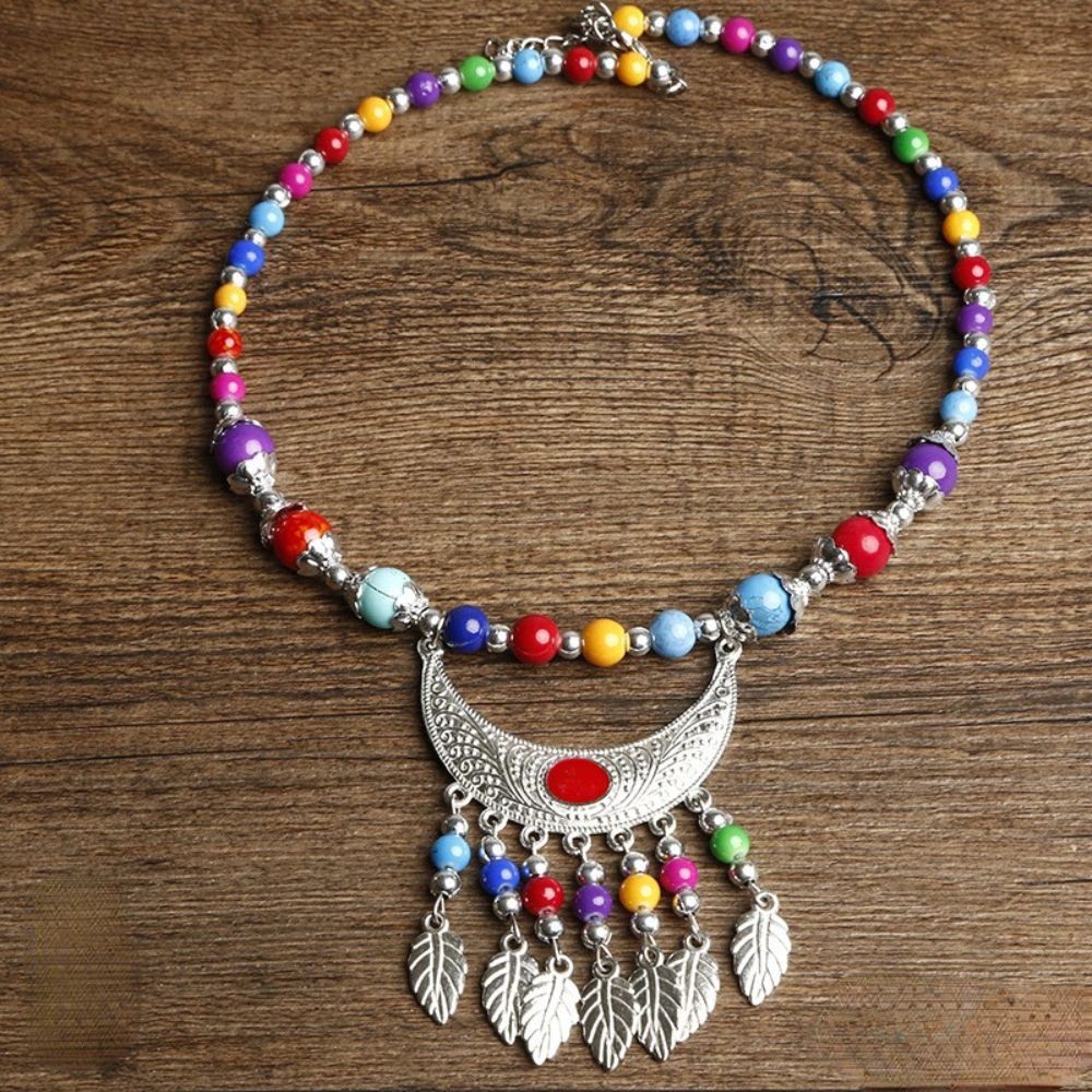 National Style Headband Hairdress Eyebrow Pendant Forehead Chain Women Necklace Fashion Jewelry